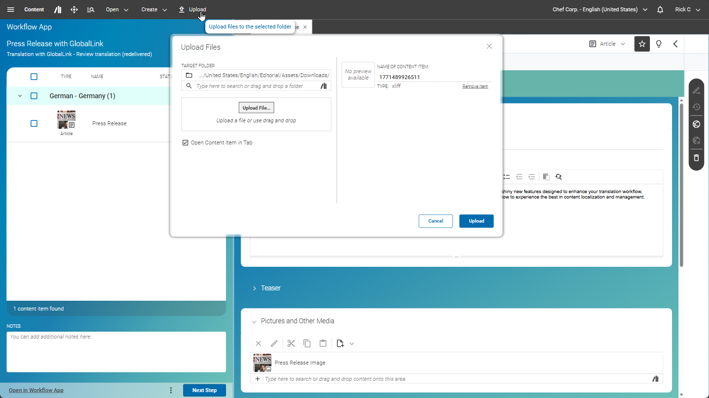 GCC Redelivered Upload