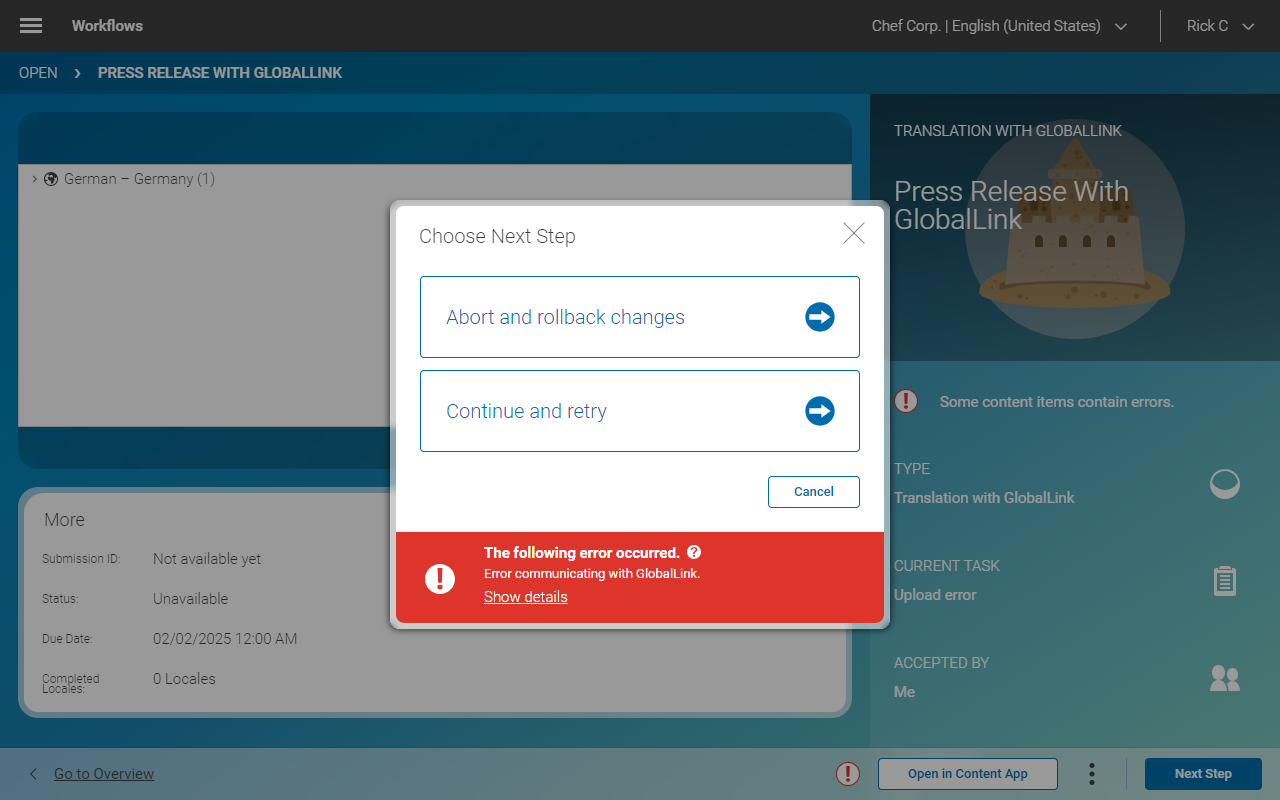 GCC Error Handling